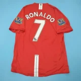 2007-2008 Man Utd Home Player Version  Retro Soccer Jersey