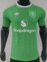 2025-26 Man Utd Green Goalkeeper Player Version Soccer Jersey
