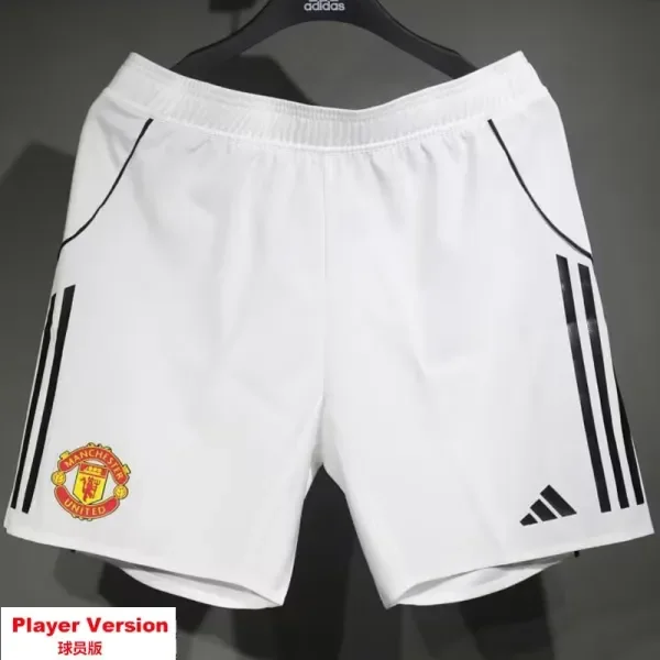 2025-26 Man Utd Home Player Version Shorts Pants (High Quality)(球员短裤)