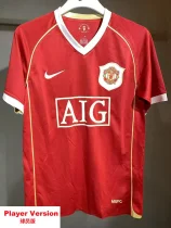 2006-2007 Man Utd Home Player Version  Retro Soccer Jersey 球员