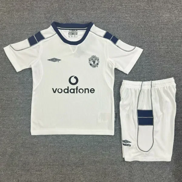 2000-2001 Man Utd Away Kids Retro Soccer Jersey