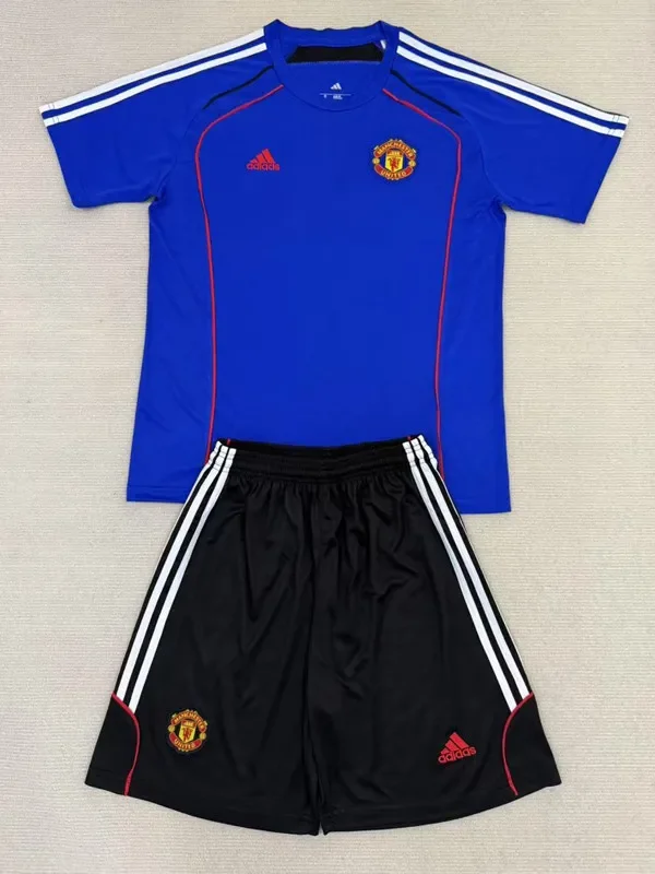 2025-26 Man Utd Blue Kids Soccer Jersey
