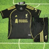 2025-26 Liverpool Black Kids Soccer Jersey