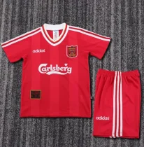 1995-1996 Liverpool  Home Kids Retro Soccer Jersey