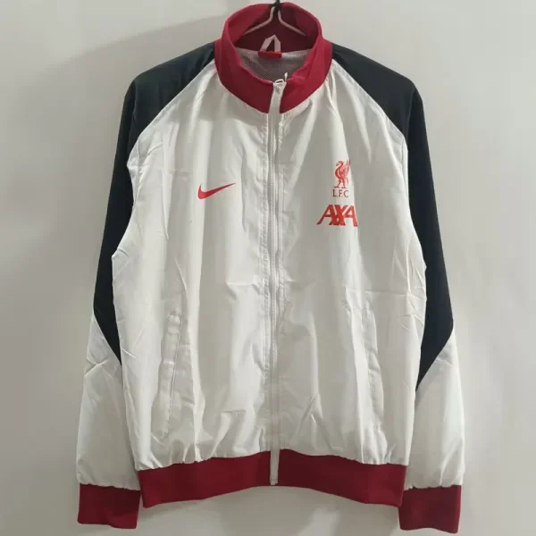 2025-26 Liverpool White Black Windbreaker
