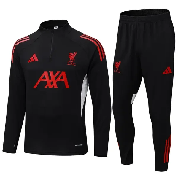 2025/26 Liverpool  Black Half Pull Tracksuit (半拉链)