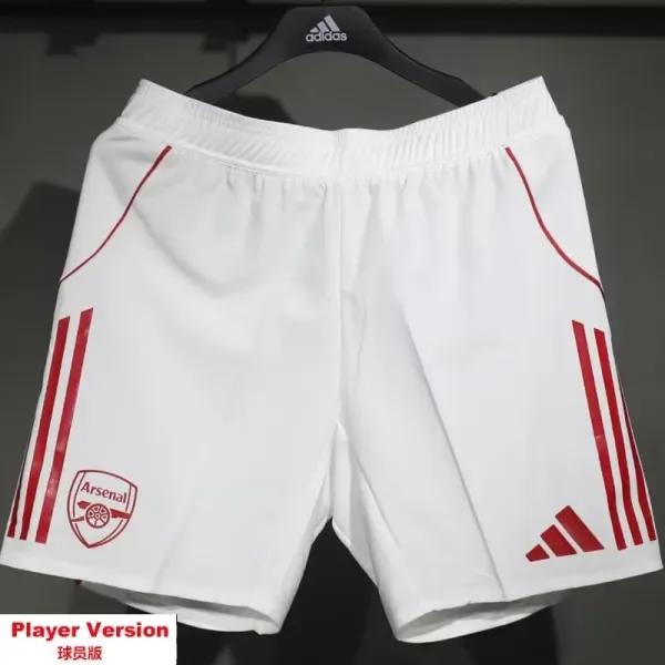 2025-26 Arsenal Home Player Version Shorts Pants