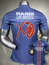 2025-26 PSG Home Print Paris Los Angeles XO Player Version Soccer Jersey