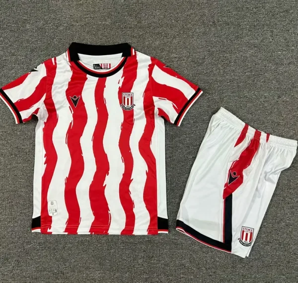 2025-26 Stoke City Home Kids Soccer Jersey