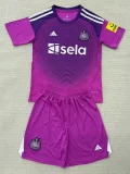 2025-26 Newcastle Purple Goalkeeper Kids Soccer Jersey