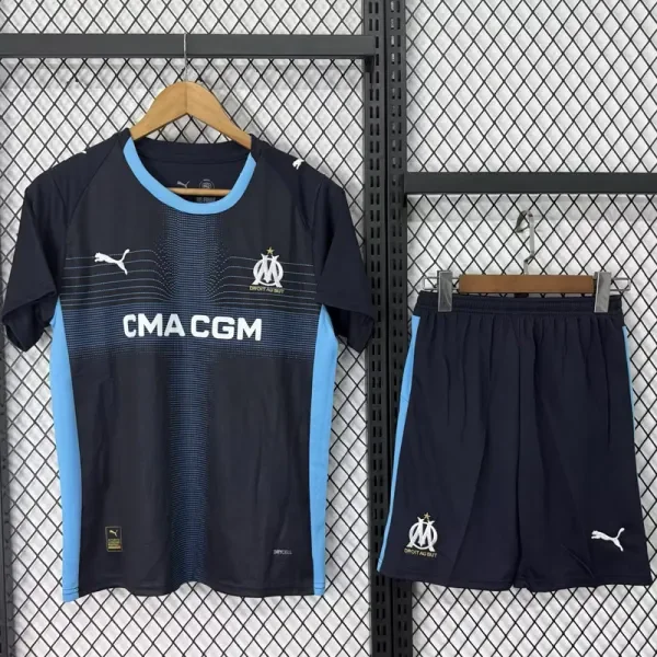 2025-26 Marseille Away Kids Soccer Jersey