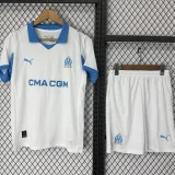 2025-26 Marseille Home Kids Soccer Jersey