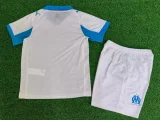 2025-26 Marseille Home Kids Player Version Soccer Jersey 球员