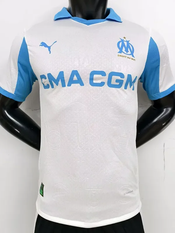 2025-26 Marseille Home Player Version Soccer Jersey