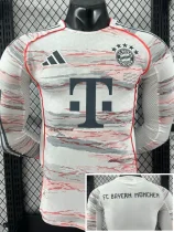 2025-26 Bayern Away Long Sleeve Player Version Soccer Jersey (长袖球员)