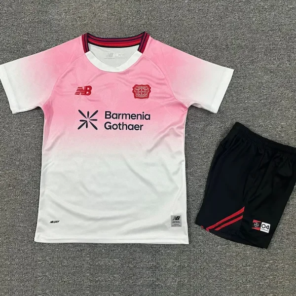 2025-26 LeverKusen Pink Kids Soccer Jersey