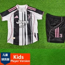 25-26 Juventus Home Kids Player Version Soccer Jersey (球员童装)