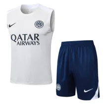 2025-26 Inter Milan White Tank top and shorts suit #D2576