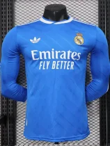 2025-26 Real Madrid  Third Long Sleeve Player Version Soccer Jersey (长袖球员)