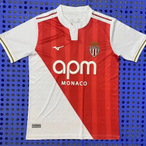 25-26 Monaco Home Fans Soccer Jersey