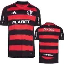 25-26 Flamengo Home Fans Soccer Jersey (Print All Sponsor )