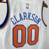 2022-23 KNICKS CLARKSON #00 White Top Quality Hot Pressing NBA Jersey