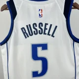 2022-23 Dallas Mavericks RUSSELL #5 White Top Quality Hot Pressing NBA Jersey(V领)
