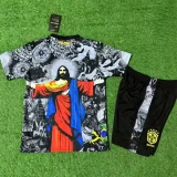 2025-26 Brazil Special Edition Kids Soccer Jersey (红衣灰)