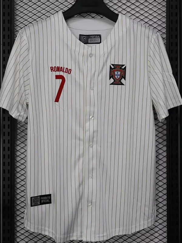 2025-26 Portugal White Casual Edition Baseball Jersey (RONALDO 7)