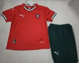 2025-26 Portugal Home Kids Soccer Jersey