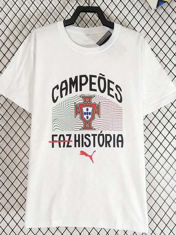 2025-26 Portugal Champion White High Quality Casual T-Shirt