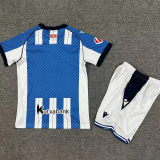 25-26 Real Sociedad Home Kids Soccer Jersey