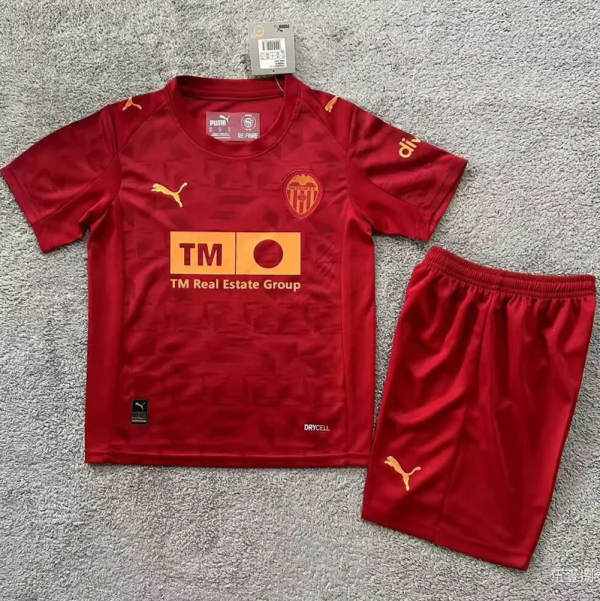 25-26 Valencia Away Kids Soccer Jersey