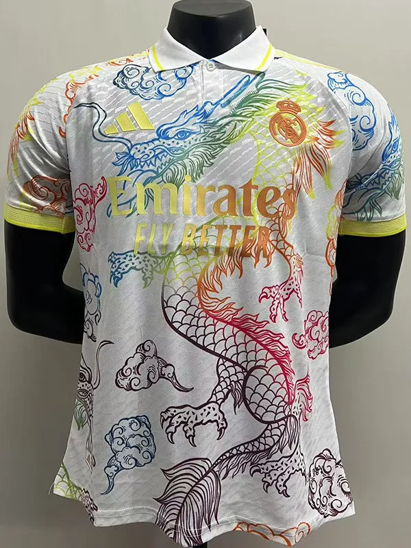 25-26 RMA White Special Edition Player Version Training Shirts (翻领龙)