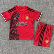 2025-26 Man Utd Red Special Edition Kids Soccer Jersey