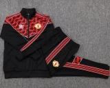 2025-26 Man Utd Black Red Kids Jacket Tracksuit #E25105(童装)