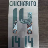 2024-25 Mexico Away Print Picture Number 14 # CHICHARITO Fans Soccer Jersey