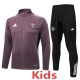 2025-26 Man Utd Grey purple Kids Jacket Tracksuit #E2581(童装)