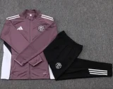 2025-26 Man Utd Grey purple Jacket Tracksuit #A2550