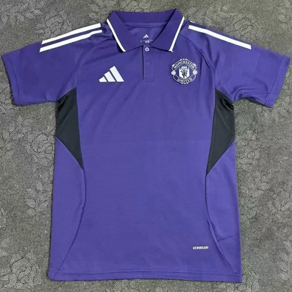 2025-26 Man Utd Purple Polo Short Sleeve