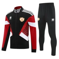 2025-26 Man Utd Black Red Jacket Tracksuit #F14