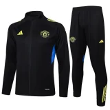 2025-26 Man Utd Black Jacket Tracksuit # A2526(绿标)