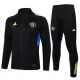 2025-26 Man Utd Black Jacket Tracksuit # A2526(绿标)