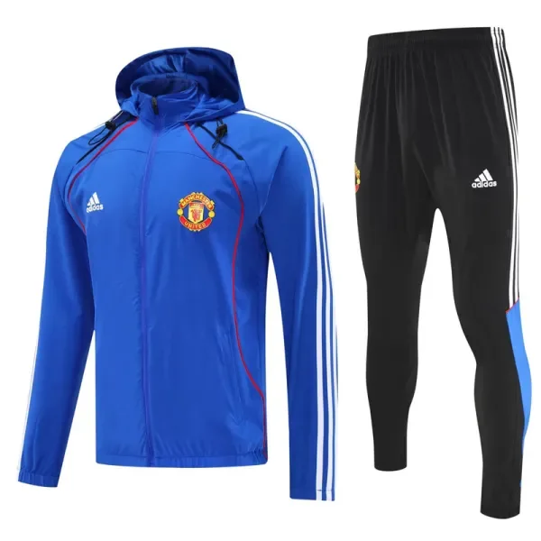 2025-26 Man Utd Fancy blue Hoodie Jacket Tracksuit