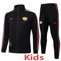 2025-26 Man Utd Black Kids Jacket Tracksuit #E2514(童装)