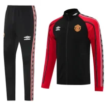2025-26 Man Utd Black Jacket Tracksuit #02