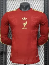2025-26 Mexico Gold Cup Red Long Sleeve Player Version Soccer Jersey (长袖球员)