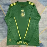 2025-26 Mexico Special Edition Green Long Sleeve Soccer Jersey