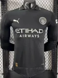2025-26 Man City Away Long Sleeve Player Version Soccer Jersey (长袖球员)
