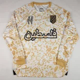 2025-26 Palestina FC Yellow White Long Sleeve Training shirts